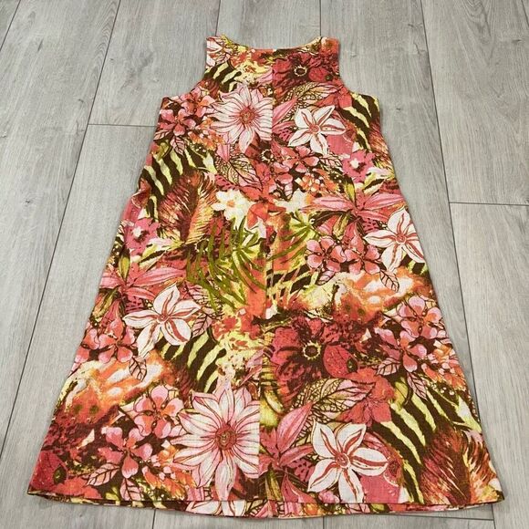 J.Jill Love Linen Floral Sunset Reef Dress Size XS - Picture 2 of 7